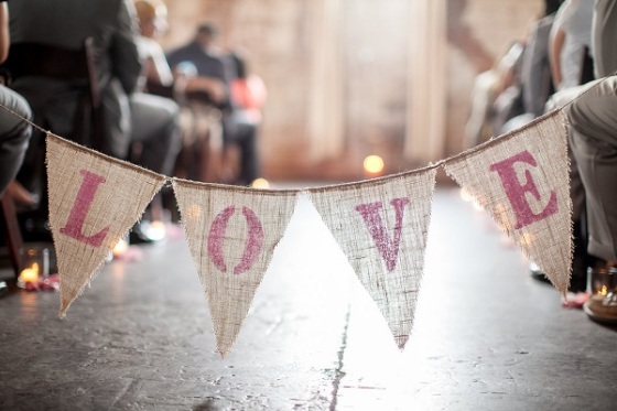 The word "LOVE" for weddings in 2016